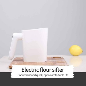 Battery Operated Electric Flour Sifter for Baking, Handheld Sifter with Ergonomic Handle, Fine Stainless Steel Mesh, Easy-to-Clean Design for Pastry, Cookies, Bread