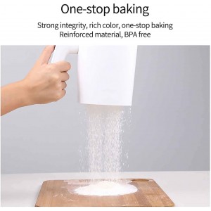 Battery Operated Electric Flour Sifter for Baking, Handheld Sifter with Ergonomic Handle, Fine Stainless Steel Mesh, Easy-to-Clean Design for Pastry, Cookies, Bread