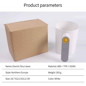 Battery Operated Electric Flour Sifter for Baking, Handheld Sifter with Ergonomic Handle, Fine Stainless Steel Mesh, Easy-to-Clean Design for Pastry, Cookies, Bread