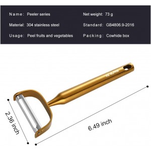 Potato, Vegetable, Apple Peelers for kitchen, Fruit, Carrot, Veggie, Potatoes Peeler, Y-Shaped Stainless Steel Peelers, with Ergonomic Non-Slip Handle & Sharp Blade, Good Durable KG ALPHA Golden