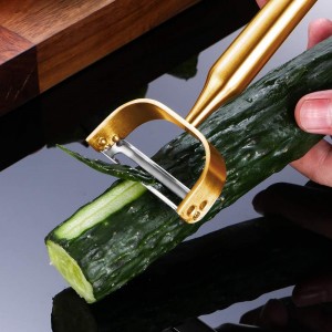Potato, Vegetable, Apple Peelers for kitchen, Fruit, Carrot, Veggie, Potatoes Peeler, Y-Shaped Stainless Steel Peelers, with Ergonomic Non-Slip Handle & Sharp Blade, Good Durable KG ALPHA Golden
