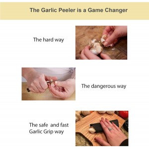 2 Set Silicone Garlic Peeler Easy Roller Tube Useful Garlic Odorfree Kitchen Tool (Black,Clear)