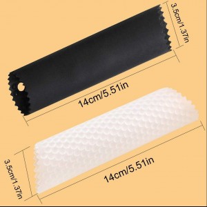 2 Set Silicone Garlic Peeler Easy Roller Tube Useful Garlic Odorfree Kitchen Tool (Black,Clear)