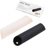 2 Set Silicone Garlic Peeler Easy Roller Tube Useful Garlic Odorfree Kitchen Tool (Black,Clear)
