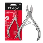 Revlon No-Ricochet Nail Nipper, Mess-Free Cuticle Remover Tool with Magnetic Shield for No Fly-Away Clippings, Made with Stainless Steel and Precision Blade, Easy Grip, 1 Count