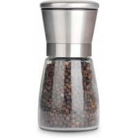 Pepper Grinder Pepper Mill, Salt Grinder Refillable,(Single Package) Adjustable, Stainless Steel Sea Salt Shaker with Ceramic Rotor (1 pack)