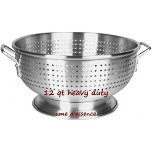 (12-QT) Aluminum Colander with Handles a...