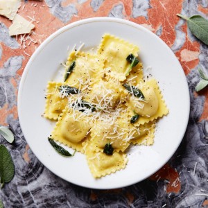 Ravioli Mold - Pasta Cutter Makes 12 Round 2” Raviolis - Easy to Use Stuffed Pasta Maker with Wood Roller and Non-Slip Rubber Feet - Made in Italy Kitchen Tools by Kings County Tools