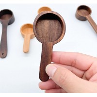 Coffee Spoons, ablespoon Scoop, Coffee Ground Spoon, Measuring for Ground Beans or tea, Soup Cooking Mixing Stirrer Kitchen Tools Utensils, 1 Wooden Tea Scoop (Walnut Wooden 3.86 in）