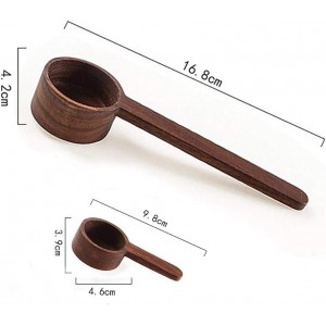 Coffee Spoons, ablespoon Scoop, Coffee Ground Spoon, Measuring for Ground Beans or tea, Soup Cooking Mixing Stirrer Kitchen Tools Utensils, 1 Wooden Tea Scoop (Walnut Wooden 3.86 in）