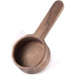 Coffee Spoons, ablespoon Scoop, Coffee Ground Spoon, Measuring for Ground Beans or tea, Soup Cooking Mixing Stirrer Kitchen Tools Utensils, 1 Wooden Tea Scoop (Walnut Wooden 3.86 in）