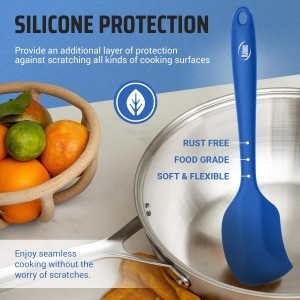 Kaluns Silicone Kitchen Utensils Set 24 Pcs Cooking Utensils Set - Can Opener, Masher, Turner, Spatula 446°F Heat Resistant Non-Stick - Premium Silicone and Stainless Steel Utensil Set