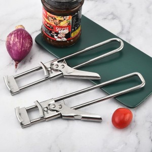 Adjustable Multifunctional Stainless Steel Can Opener,Jar Opener for Weak Hands,Jar Lid Opener