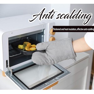 4Pcs Oven Mitts and Pot Holders, Heat Resistant Oven Mitts Set with Pothholder,Heat Resistant Microwave Gloves Safe for Baking,Cooking, BBQ