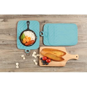 Oven Pot Holder with Pocket Cotton Heat Resistant Coaster Potholder Kitchen Hot Pad Oven Mitts for Cooking Square 7