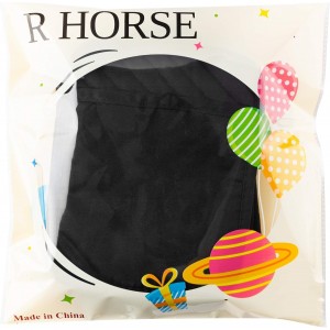 R HORSE 6Pcs Pot Holder with Pocket for Kitchen Black Pot Holders Set Cotton Heat Resistant Potholder Terry Cloth Coaster Hot Pad Oven Mitts Trivet for Baking Cooking 7''x9''