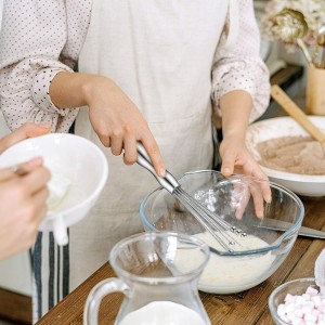 Patelai 2 Pieces Ball Whisk Set 10-Inch and 12-Inch Stainless Steel Ball Whisk Wire Egg Whisks for Cooking, Blending, Whisking, Beating, Stirring(10 Inch, 12 Inch)