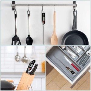 Meat Food Thermometer, Digital Candy Cooking Thermometer, Kitchen Cooking Thermometer Instant Read for BBQ Grill, Oil, Milk, Bath Water, Deep Fry, Candle Temperature