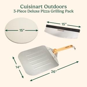 Cuisinart CPS-515 Deluxe Pizza Grilling Pack (Pizza Stone, Pizza Peel, Pizza Cutter)
