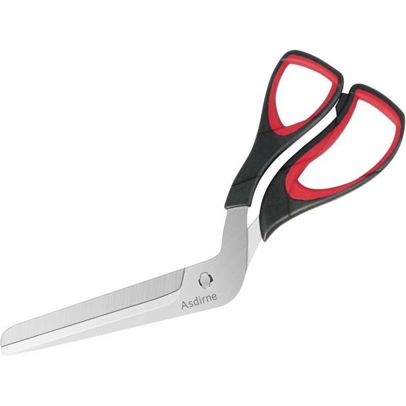 Pizza Scissors, Pizza Cutter with Ultra Sharp Detachable Blade and Ergonomic Soft Grip, 10.3Inch, Black&Red