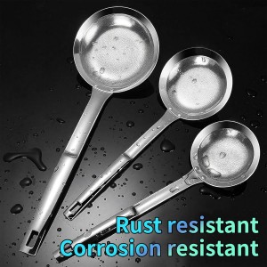 TBWHL Multi-functional Hot Pot Fat Skimmer Spoon - Stainless Steel Fine Mesh Food Strainer for Skimming Grease and Foam DIA 3.1