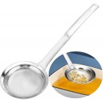 TBWHL Multi-functional Hot Pot Fat Skimmer Spoon - Stainless Steel Fine Mesh Food Strainer for Skimming Grease and Foam DIA 3.1