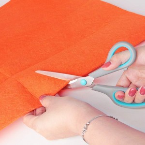 Scissors Set of 4, Premium Stainless Steel Razor Blades, Ergonomic Semi-Soft Rubber Grip, Suitable for School, Office and Family Daily Use, 9.6''/8.5''/6.4