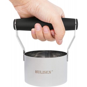 HULISEN 3 inch Biscuit Cutter, Stainless Steel Round Cookies Cutter with Soft Grip Handle, Gift Package