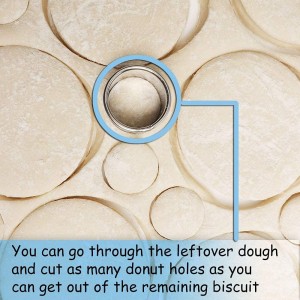 HULISEN 3 inch Biscuit Cutter, Stainless Steel Round Cookies Cutter with Soft Grip Handle, Gift Package