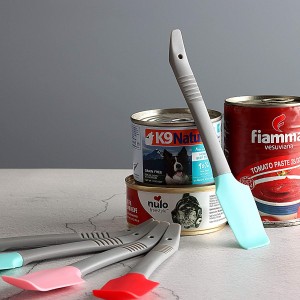 Silicone Mini Spatula, Curved Small Spatula, Kitchen Jar Spatula, Wet Pet Food Can Spoon, for Cooking Baking Frosting or Mixing, 6pcs