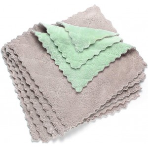 kimteny Cleaning Cloths Kitchen Towels Microfiber Washcloths Lint Free Dish Cloth Reusable Dishtowels Household Super Absorbent Fast Drying, 10