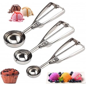 Cookie Scoop Set 3 PCS, with Trigger Lar...