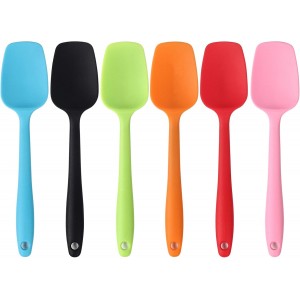 Silicone Spatulas, 8.2 inch Small Rubber...