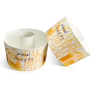 Eco Buzz 10-Pack 6-Inch Round Paper Cake Pan | Disposable Baking Pans | Easy Removal Perforations | Angel Food Cake pans | Pound Cake pans | Chiffon Cake Mold EB-301 6x6x4 inches