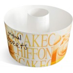 Eco Buzz 10-Pack 6-Inch Round Paper Cake Pan | Disposable Baking Pans | Easy Removal Perforations | Angel Food Cake pans | Pound Cake pans | Chiffon Cake Mold EB-301 6x6x4 inches