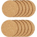 12 Pcs Cork Coaster for Drink, Absorbent Heat Resistant Reusable Tea or Coffee Coaster, Blank Coasters for Crafts,Warm Gifts Cork Coasters for Relatives and Friends.