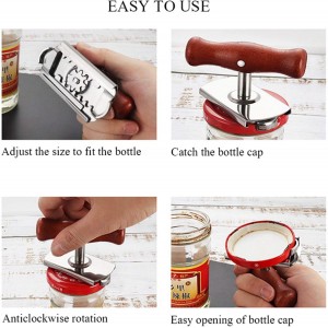 Jar Opener for Weak Hands,Jar Opener for Seniors with Arthritis,Easily Open the Jar with A Simple Twist,Good Gifts for Children and Women (Brown)