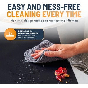 Oven Liners for Bottom of Oven - 3 Pack Large Heavy Duty Mats, 16.25”x23” Non-Stick Reusable Liner for Electric, Gas, Toasters, Grills - BPA & PFOA Free Kitchen Accessory to Keep It Clean (Black)