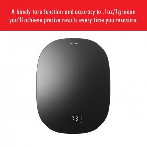 ZWILLING Enfinigy Digital Kitchen Food Scale, Max Weight 22lbs, Grams & Ounces, .1-gram Accuracy, Black