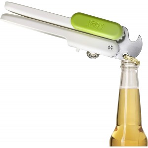 Joseph Joseph Pivot Multifunction Can and bottle Opener, Easy to Use, White