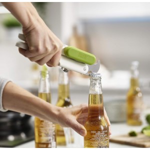 Joseph Joseph Pivot Multifunction Can and bottle Opener, Easy to Use, White