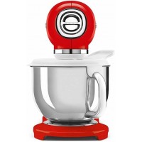 SMEG SMF03 Stand Mixer – 5 Qt Tilt-Head Mixer with Stainless Steel Bowl, 10 Speeds, Retro 50s Vintage Style – Red
