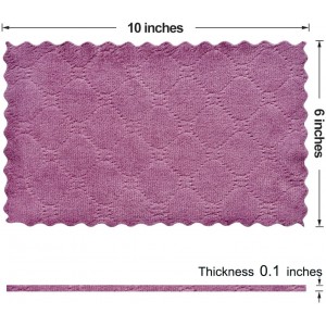 12PCS Kitchen Towels Dish Towels, Multipurpose Reusable Dish Cloths, Double-Sided Microfiber Cleaning Rags for Furniture, Tea, Bowl, 10x 6 inch