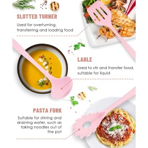 Kitchen Utensils Set-12 Pieces Silicone Cooking Utensils Set (Dishwasher Safe) 392°F Heat Resistant Spatula Set, Nonstick Cookware