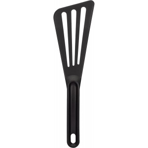 Matfer Bourgeat Exoglass® High Temperature Slotted Pelton Spatula/Turner, Black