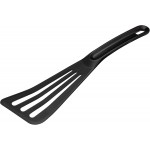 Matfer Bourgeat Exoglass® High Temperature Slotted Pelton Spatula/Turner, Black