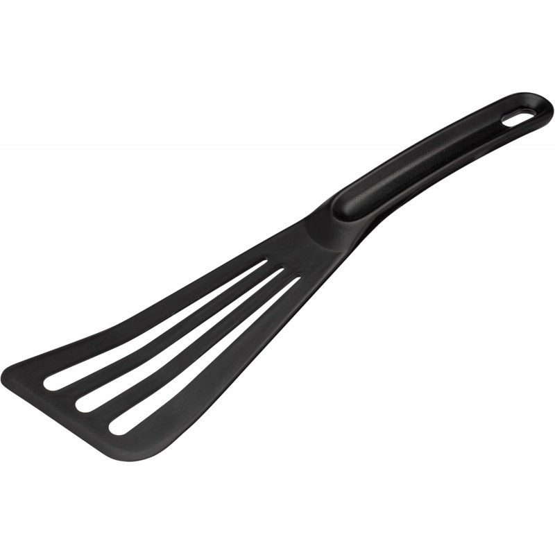 Matfer Bourgeat Exoglass® High Temperature Slotted Pelton Spatula/Turner, Black