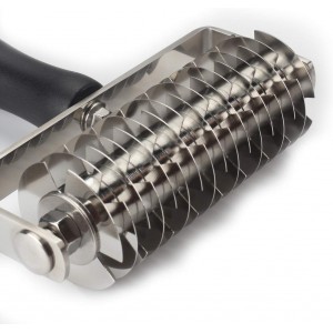 AMPSEVEN Pastry Lattice Roller Cutter - Professional Stainless Steel Dough Lattice for Pie Pizza Bread, beef wellington, Pastry Crust Roller Cutter