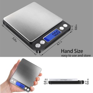 Fuzion Digital Gram Scale with 2 Trays, 500g/ 0.01g Small Jewelry Scale, 6 Units Gram Scales Digital Weight Gram and Oz, Tare Function, Digital Herb Scale for Food, Mini Reptile