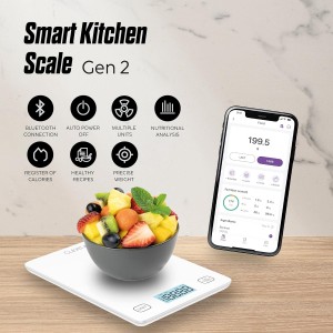 CUBITT Smart Kitchen Scale, Bluetooth Food Scale with Nutritional Calculator for Keto, Macro and Calorie, Digital Grams and Oz for Weight Loss, Cooking and Baking with Smartphone APP (Black Color)